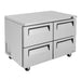 Turbo Air TUR-48SD-D4-N 48 1/4" W Undercounter Refrigerator w/ 2 Sections & 4 Drawers - Bakery Wholesalers