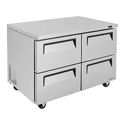 Turbo Air TUR-48SD-D4-N 48 1/4" W Undercounter Refrigerator w/ 2 Sections & 4 Drawers - Donut-Equipment.com