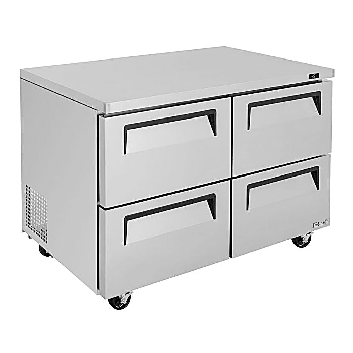 Turbo Air TUR-48SD-D4-N 48 1/4" W Undercounter Refrigerator w/ 2 Sections & 4 Drawers - Donut-Equipment.com