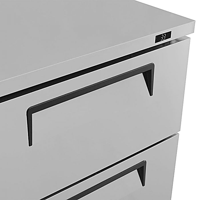 Turbo Air TUF-28SD-D2-N 27 1/2" W Undercounter Freezer w/ 1 Section & 2 Drawers - Donut-Equipment.com