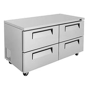 Turbo Air TUR-60SD-D4-N 60 1/4" W Undercounter Refrigerator w/ 2 Sections & 4 Drawers - Donut-Equipment.com