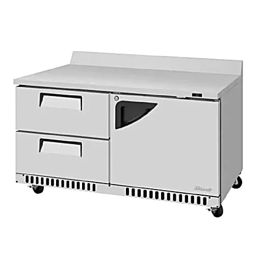 Turbo Air TWR-28SD-FB-N 27 1/2" Super Deluxe Worktop Refrigerator w/ (1) Section, 1 Solid Door, Front Breathing - Donut-Equipment.com