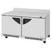 Turbo Air TWR-60SD-FB-N 60 1/4" Super Deluxe Worktop Refrigerator w/ (2) Sections, 2 Solid Doors, Front Breathing - Bakery Wholesalers