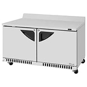 Turbo Air TWR-60SD-FB-N 60 1/4" Super Deluxe Worktop Refrigerator w/ (2) Sections, 2 Solid Doors, Front Breathing - Donut-Equipment.com