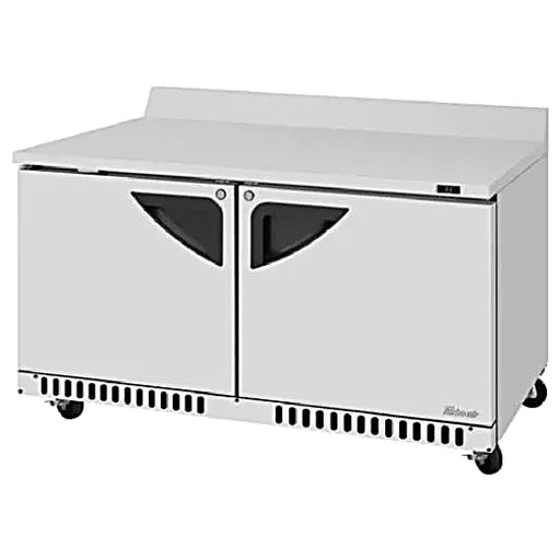 Turbo Air TWR-60SD-FB-N 60 1/4" Super Deluxe Worktop Refrigerator w/ (2) Sections, 2 Solid Doors, Front Breathing - Donut-Equipment.com
