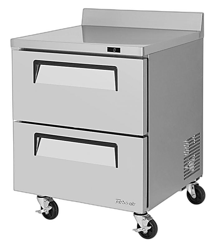 Turbo Air TWF-28SD-D2-N 27 1/2" Super Deluxe Worktop Freezer w/ (1) Section, 2 Drawers - Donut-Equipment.com