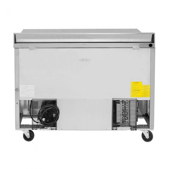 Turbo Air TWR-48SD-D2-N 48 1/4" Super Deluxe Worktop Refrigerator w/ (2) Sections, 2 Drawers & 1 Solid Door - Bakery Wholesalers