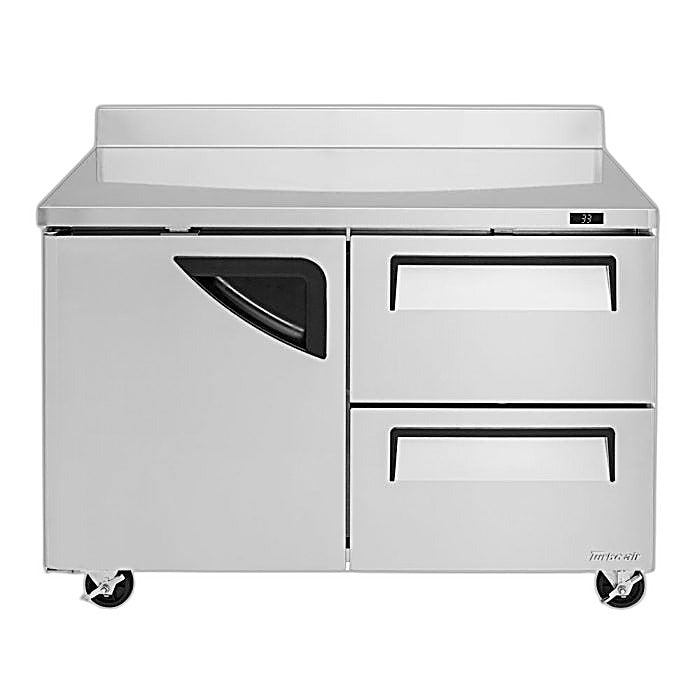 Turbo Air TWR-48SD-D2-N 48 1/4" Super Deluxe Worktop Refrigerator w/ (2) Sections, 2 Drawers & 1 Solid Door - Donut-Equipment.com