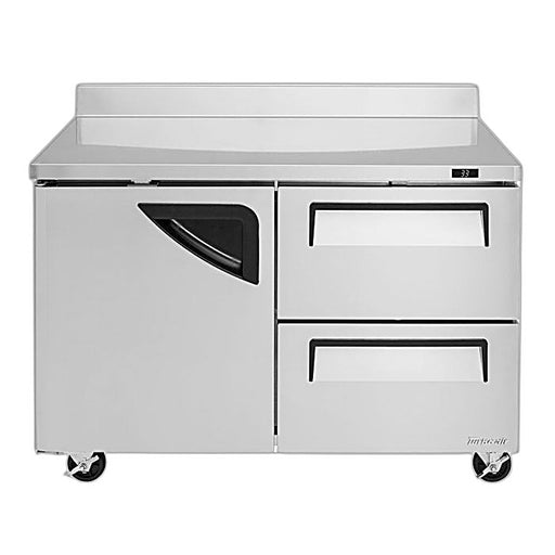 Turbo Air TWR-48SD-D2-N 48 1/4" Super Deluxe Worktop Refrigerator w/ (2) Sections, 2 Drawers & 1 Solid Door - Donut-Equipment.com