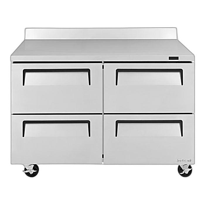 Turbo Air TWR-48SD-D4-N 48 1/4" Super Deluxe Worktop Refrigerator w/ (2) Sections, 4 Drawers - Donut-Equipment.com