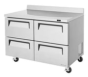 Turbo Air TWF-48SD-D4-N 48 1/4" Super Deluxe Worktop Freezer w/ (2) Sections, 4 Drawers - Donut-Equipment.com