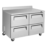 Turbo Air TWR-48SD-D4-N 48 1/4" Super Deluxe Worktop Refrigerator w/ (2) Sections, 4 Drawers - Donut-Equipment.com