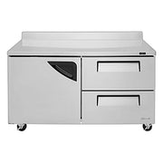 Turbo Air TWR-60SD-D2R-N 60 1/4" Super Deluxe Worktop Refrigerator w/ (2) Sections, 2 Drawers & 1 Solid Door - Donut-Equipment.com