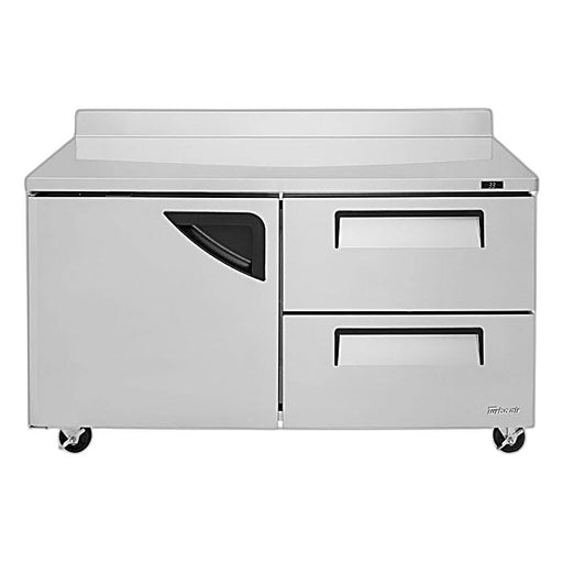 Turbo Air TWR-60SD-D2R-N 60 1/4" Super Deluxe Worktop Refrigerator w/ (2) Sections, 2 Drawers & 1 Solid Door - Donut-Equipment.com