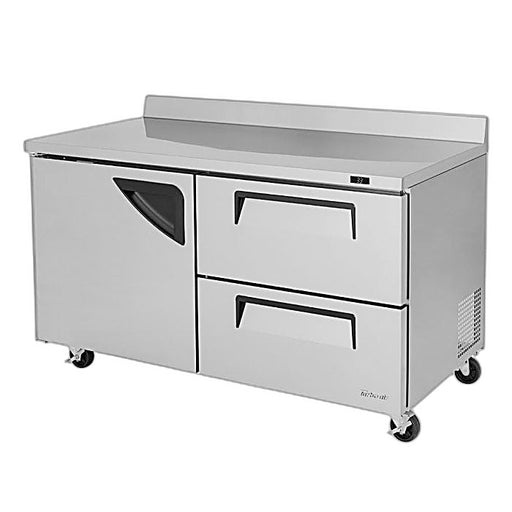 Turbo Air TWR-60SD-D2R-N 60 1/4" Super Deluxe Worktop Refrigerator w/ (2) Sections, 2 Drawers & 1 Solid Door - Donut-Equipment.com