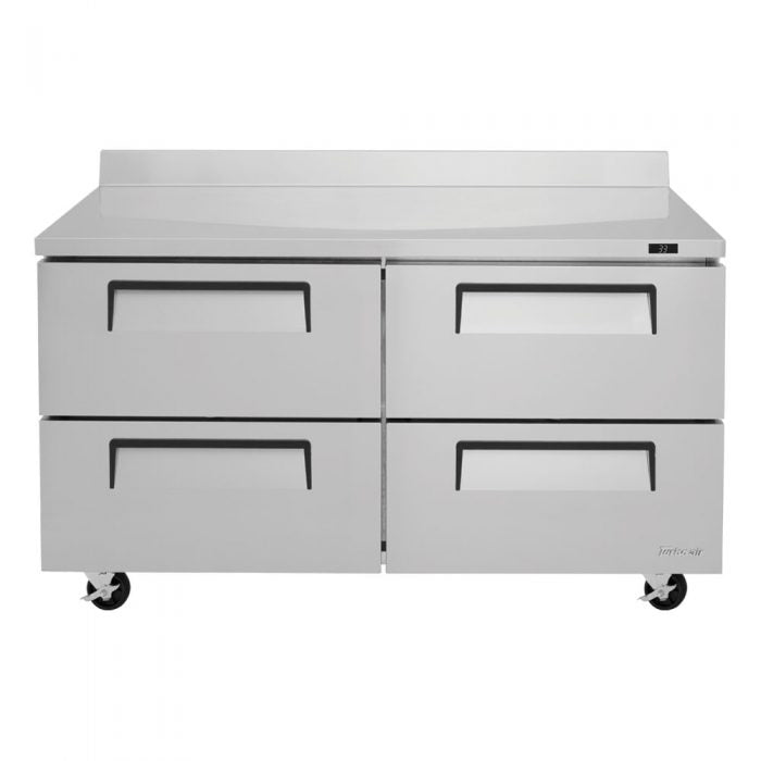 Turbo Air TWR-60SD-D4-N 60 1/4" Super Deluxe Worktop Refrigerator w/ (2) Sections, 4 Drawers - Bakery Wholesalers