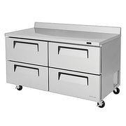 Turbo Air TWR-60SD-D4-N 60 1/4" Super Deluxe Worktop Refrigerator w/ (2) Sections, 4 Drawers - Donut-Equipment.com