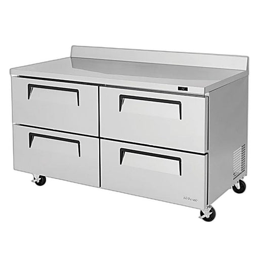 Turbo Air TWR-60SD-D4-N 60 1/4" Super Deluxe Worktop Refrigerator w/ (2) Sections, 4 Drawers - Donut-Equipment.com