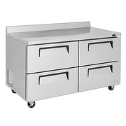 Turbo Air TWR-60SD-D4-N 60 1/4" Super Deluxe Worktop Refrigerator w/ (2) Sections, 4 Drawers - Donut-Equipment.com