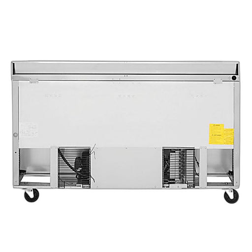 Turbo Air TWR-60SD-N 60 1/4" Super Deluxe Worktop Refrigerator w/ (2) Sections, 2 Solid Doors - Donut-Equipment.com