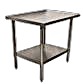 BK Resources 24" x 24" 18 Gauge Stainless Steel Work Table with Galvanized Undershelf – Prep Table - Donut-Equipment.com