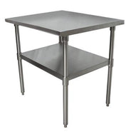 BK Resources 24" x 24" 18 Gauge Stainless Steel Work Table with Galvanized Undershelf – Prep Table - Donut-Equipment.com