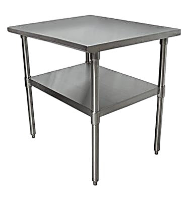 BK Resources 24" x 24" 18 Gauge Stainless Steel Work Table with Galvanized Undershelf – Prep Table - Donut-Equipment.com