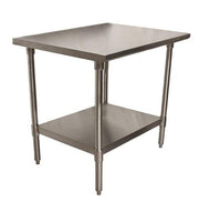 BK Resources 30" x 24" 18 Gauge Stainless Steel Work Table with Galvanized Undershelf – Prep Table - Donut-Equipment.com