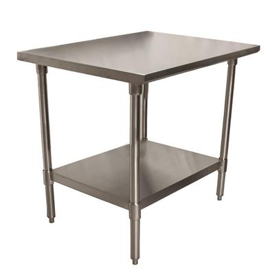 BK Resources 30" x 24" 18 Gauge Stainless Steel Work Table with Galvanized Undershelf – Prep Table - Donut-Equipment.com