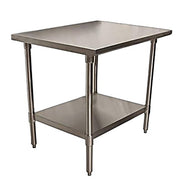 BK Resources 30" x 24" 18 Gauge Stainless Steel Work Table with Galvanized Undershelf – Prep Table - Donut-Equipment.com