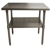 BK Resources 30" x 24" 18 Gauge Stainless Steel Work Table with Galvanized Undershelf – Prep Table - Donut-Equipment.com