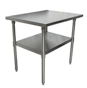 BK Resources 36" x 24" 18 Gauge Stainless Steel Work Table with Galvanized Undershelf – Prep Table - Donut-Equipment.com