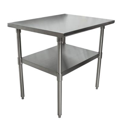 BK Resources 36" x 24" 18 Gauge Stainless Steel Work Table with Galvanized Undershelf – Prep Table - Donut-Equipment.com