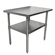 BK Resources 36" x 24" 18 Gauge Stainless Steel Work Table with Galvanized Undershelf – Prep Table - Donut-Equipment.com