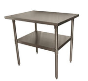 BK Resources 36" x 24" 18 Gauge Stainless Steel Work Table with Galvanized Undershelf – Prep Table - Donut-Equipment.com