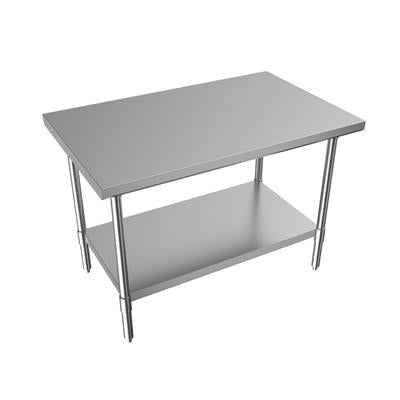 BK Resources 48" x 24" 18 Gauge Stainless Steel Work Table with Galvanized Undershelf – Prep Table - Donut-Equipment.com