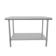 BK Resources 48" x 24" 18 Gauge Stainless Steel Work Table with Galvanized Undershelf – Prep Table - Donut-Equipment.com