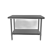 BK Resources 48" x 24" 18 Gauge Stainless Steel Work Table with Galvanized Undershelf – Prep Table - Donut-Equipment.com