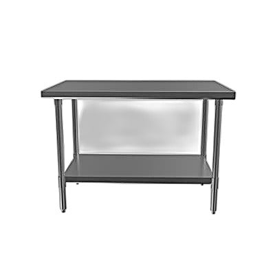 BK Resources 48" x 24" 18 Gauge Stainless Steel Work Table with Galvanized Undershelf – Prep Table - Donut-Equipment.com