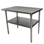 BK Resources 48" x 24" 18 Gauge Stainless Steel Work Table with Galvanized Undershelf – Prep Table - Donut-Equipment.com