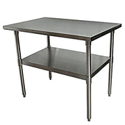 BK Resources 48" x 24" 18 Gauge Stainless Steel Work Table with Galvanized Undershelf – Prep Table - Donut-Equipment.com