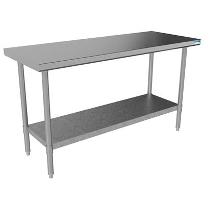 BK Resources 60" x 24" 18 Gauge Stainless Steel Work Table with Galvanized Undershelf – Prep Table - Donut-Equipment.com