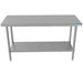 BK Resources 60" x 24" 18 Gauge Stainless Steel Work Table with Galvanized Undershelf – Prep Table - Donut-Equipment.com