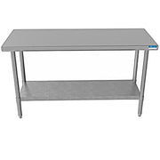 BK Resources 60" x 24" 18 Gauge Stainless Steel Work Table with Galvanized Undershelf – Prep Table - Donut-Equipment.com