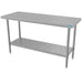 BK Resources 60" x 24" 18 Gauge Stainless Steel Work Table with Galvanized Undershelf – Prep Table - Donut-Equipment.com