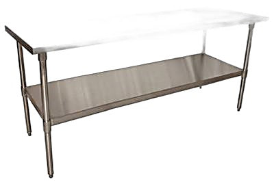 BK Resources 72" x 24" 18 Gauge Stainless Steel Work Table with Galvanized Undershelf – Prep Table - Donut-Equipment.com