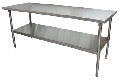 BK Resources 72" x 24" 18 Gauge Stainless Steel Work Table with Galvanized Undershelf – Prep Table - Donut-Equipment.com