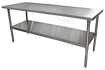 BK Resources 72" x 24" 18 Gauge Stainless Steel Work Table with Galvanized Undershelf – Prep Table - Donut-Equipment.com