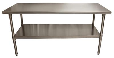 BK Resources 72" x 24" 18 Gauge Stainless Steel Work Table with Galvanized Undershelf – Prep Table - Donut-Equipment.com