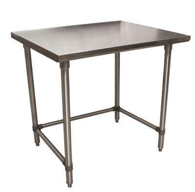 BK Resources 36" x 24" 18 Gauge Stainless Steel Work Table with Open Base – Prep Table - Donut-Equipment.com